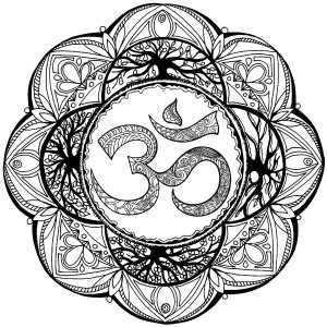 Mandala détaillé avec symbole Om