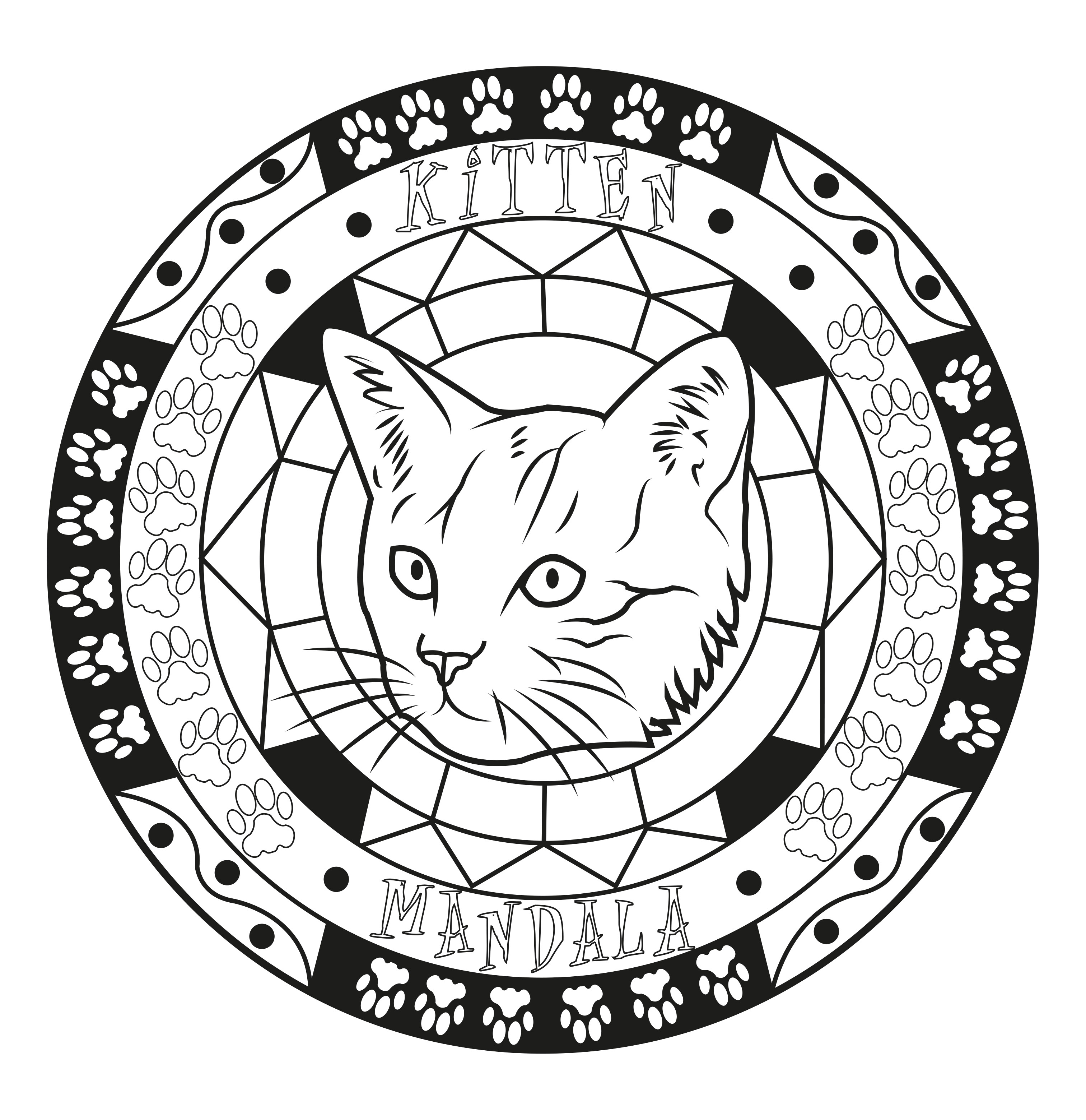 Mandala Petite Tête De Chat Mandalas Sur Le Thème Des