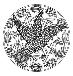 Mandala oiseau rieur