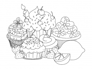 Coloriage justcolor cupcakes 1