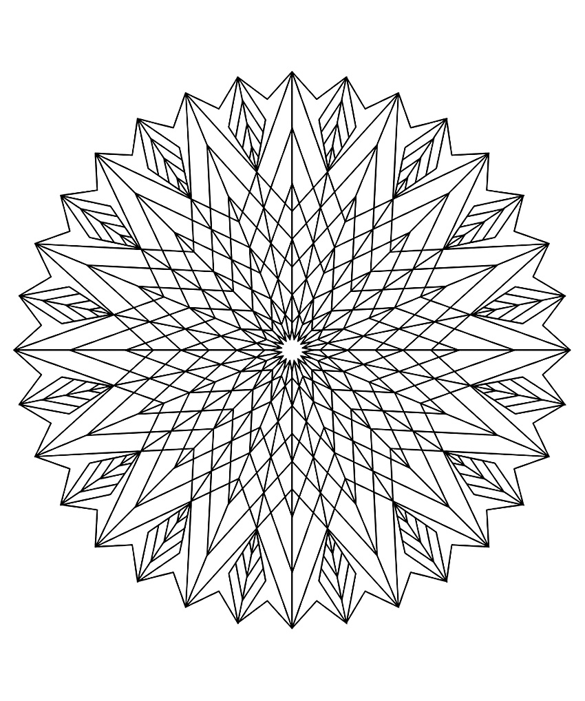 mandala a colorier adulte difficile 18