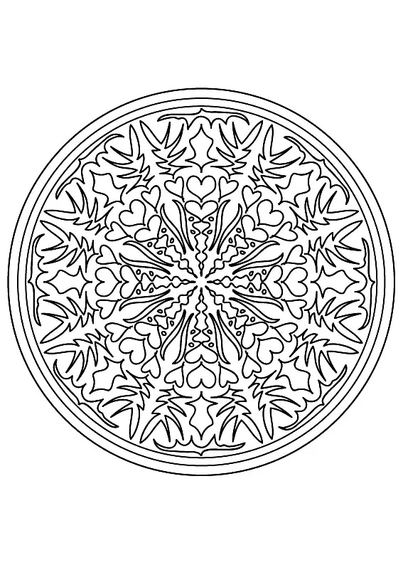 Mandala a colorier difficile - 26 (Mandalas difficiles (pour adultes))