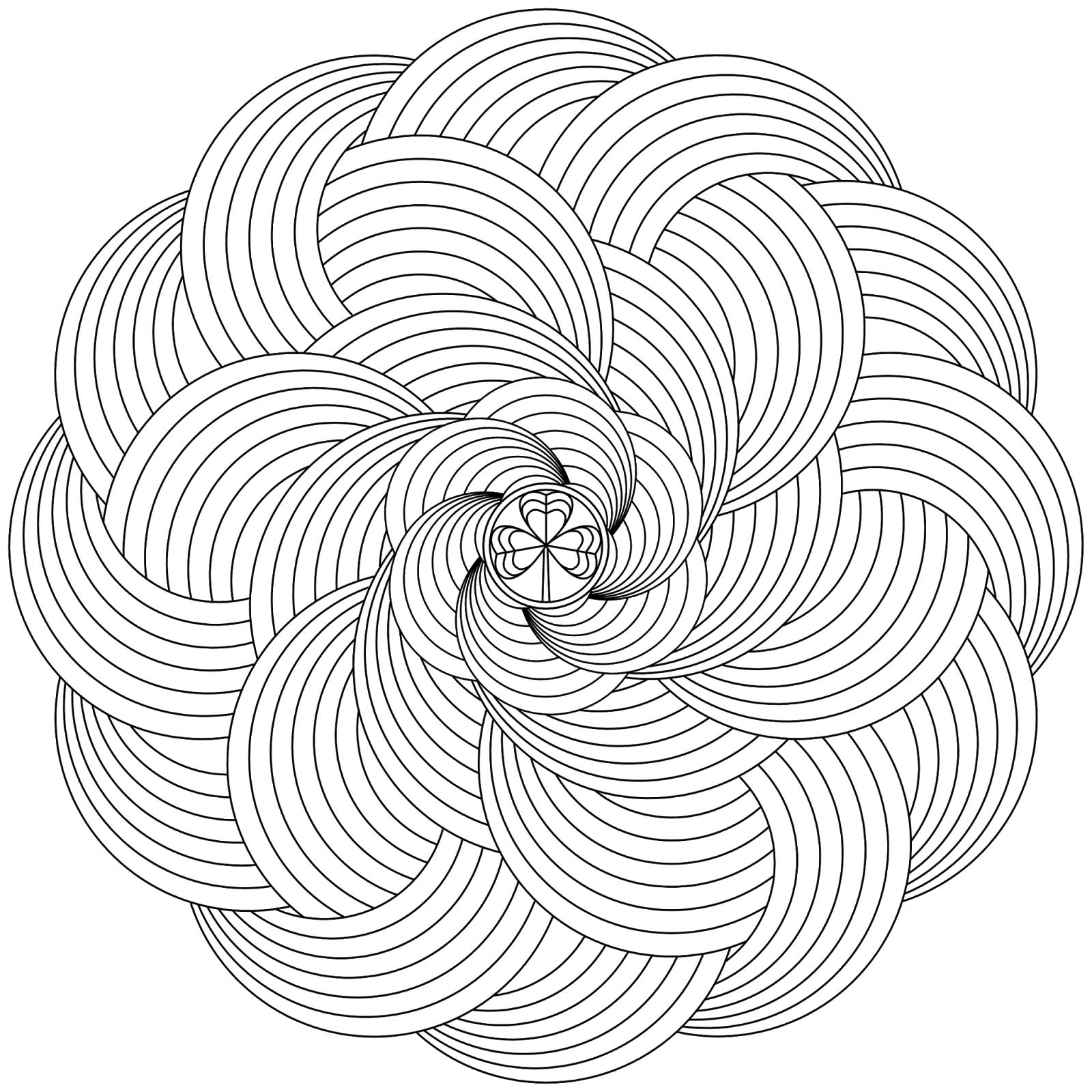 Si vous êtes prêt à passer de longues minutes de relaxation, préparez vous à colorier ce Mandala Arc en ciel assez complexes ... Vous pourrez utiliser de nombreuses couleurs si vous le souhaitez.