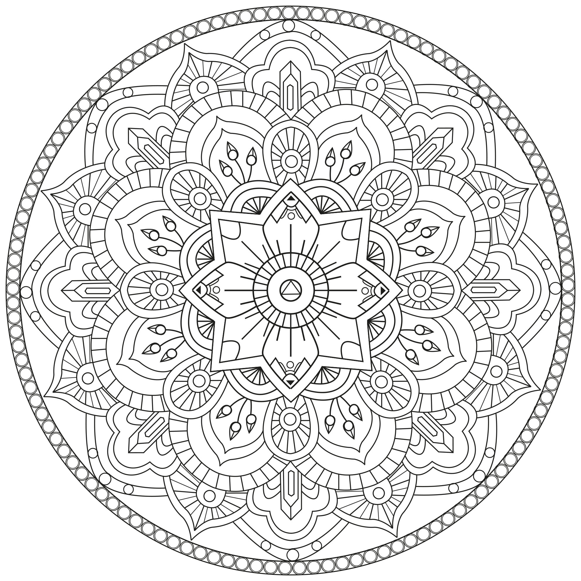 Inspiration Coloriage Mandala Difficile Gratuit à Imprimer  Haut