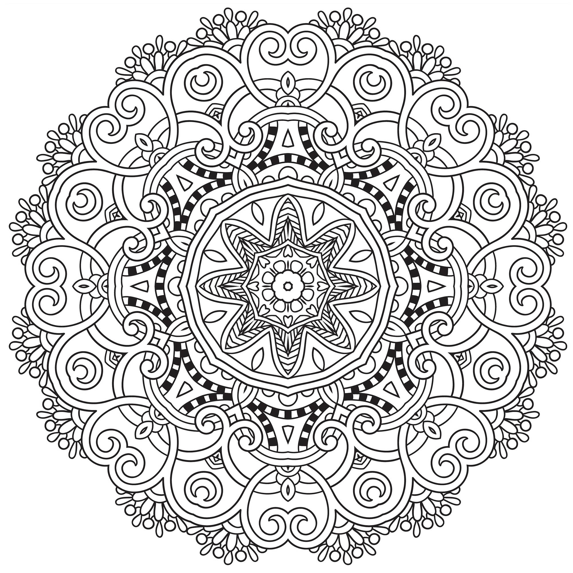 Mandalas difficiles (pour adultes) : Harmonie fleurie Mandalas difficiles (pour adultes) : Harmonie fleurie