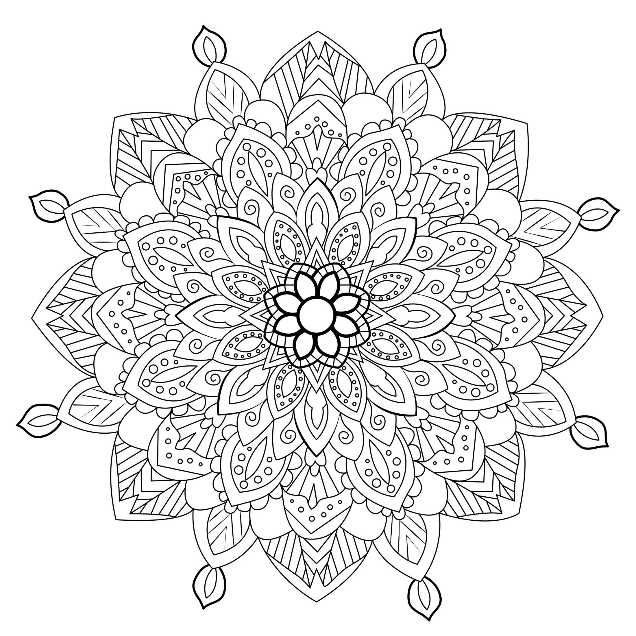 Coloriage Mandala Adulte Antistress Dessin Adulte à imprimer