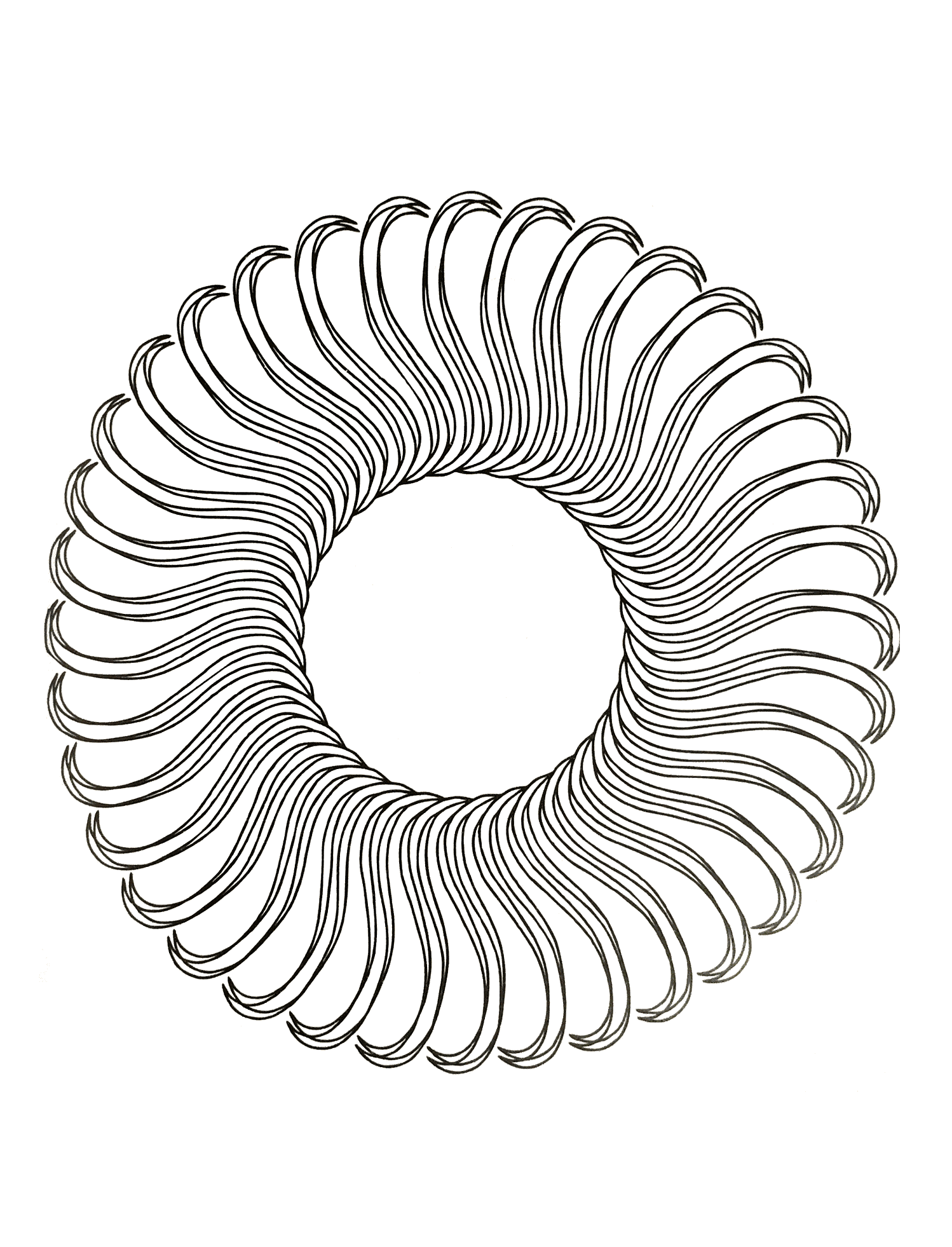 Beaucoup de petits détails et de zones assez réduites, pour un Mandala au final très original et harmonieux.