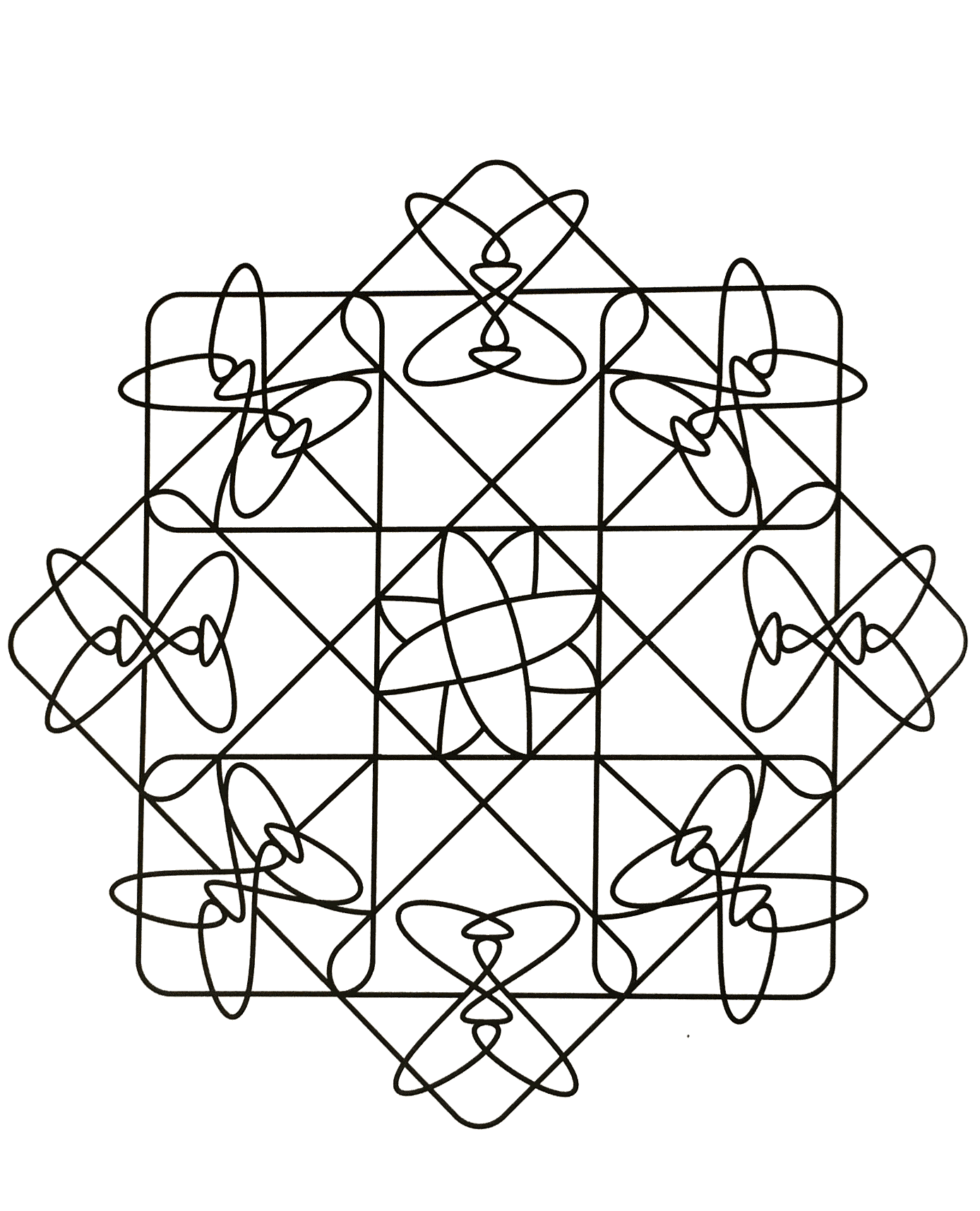 Si vous êtes prêt à passer de longues minutes de relaxation, préparez vous à colorier ce Mandala assez complexes ... Vous pourrez utiliser de nombreuses couleurs si vous le souhaitez.