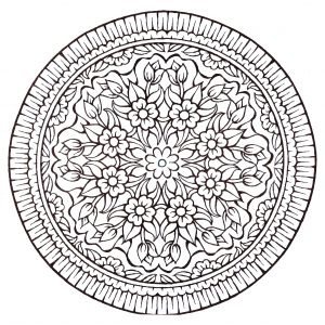 Mandala Fleurs Style Vintage