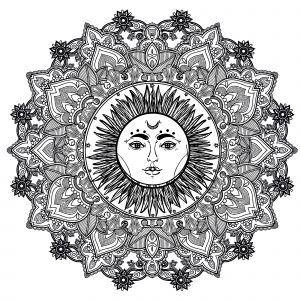 Mandala soleil au centre
