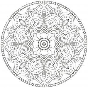 Mandala traits réguliers