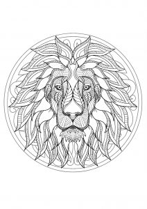 Mandala tête de lion   1
