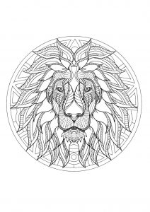 Mandala tête de lion   3