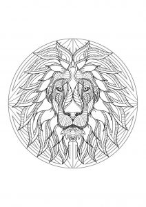 Mandala tête de lion   4
