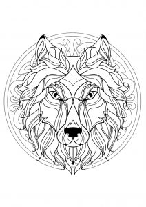 Mandala tête de loup - 4