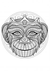 Mandala tête de singe   1