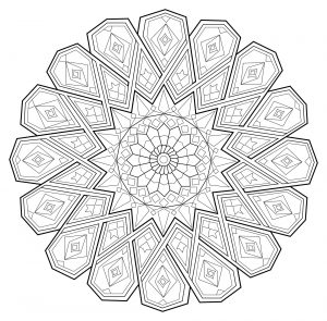 Mandala lignes fines