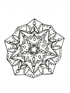 Mandala dessiné à la main