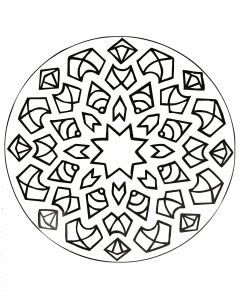 Un Mandala avec une étoile au milieu