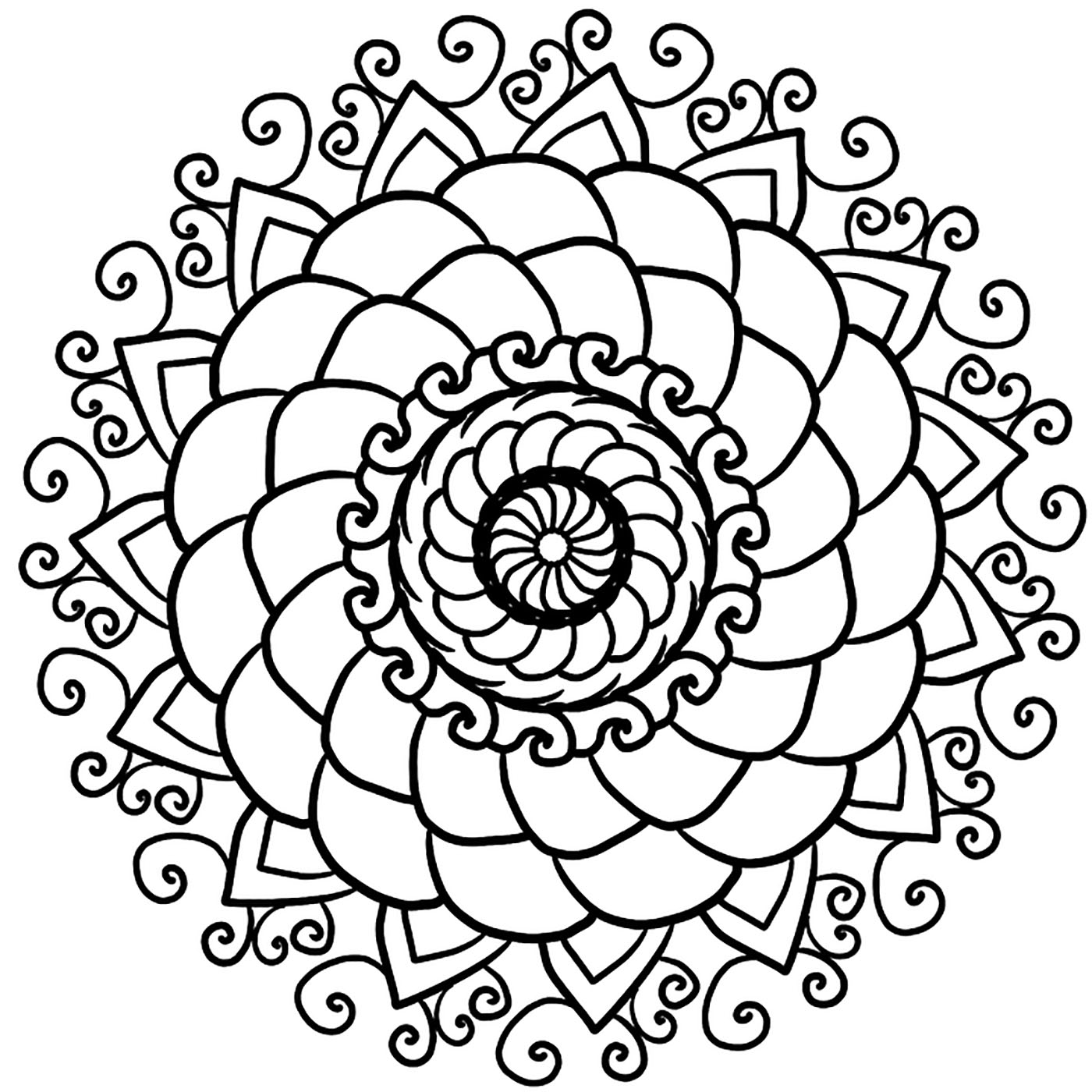 Un Mandala très abstrait, parfait si vous avez envie de simplicité et de relaxation.