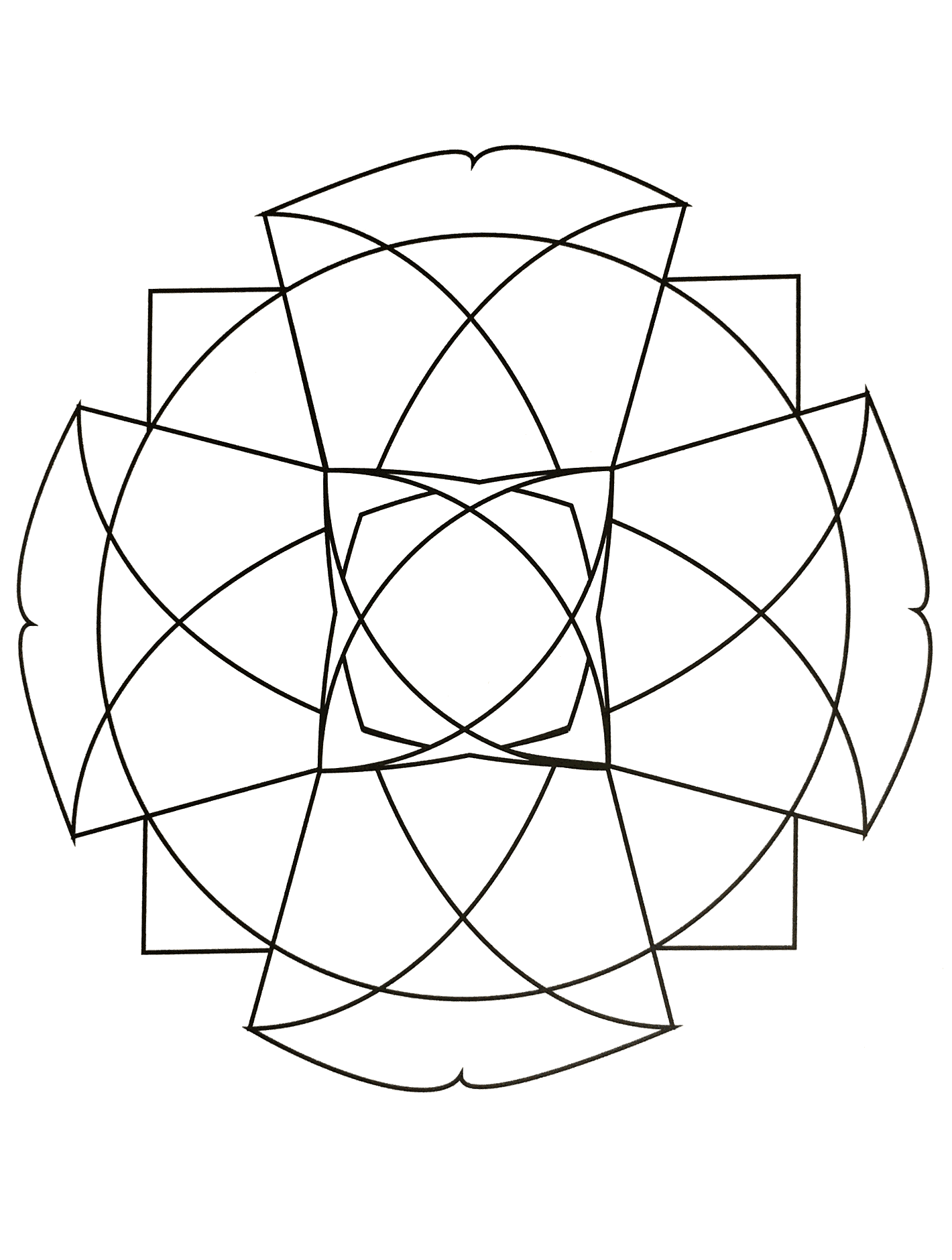 Mandala harmonieux et simple (Mandalas faciles (pour enfants))