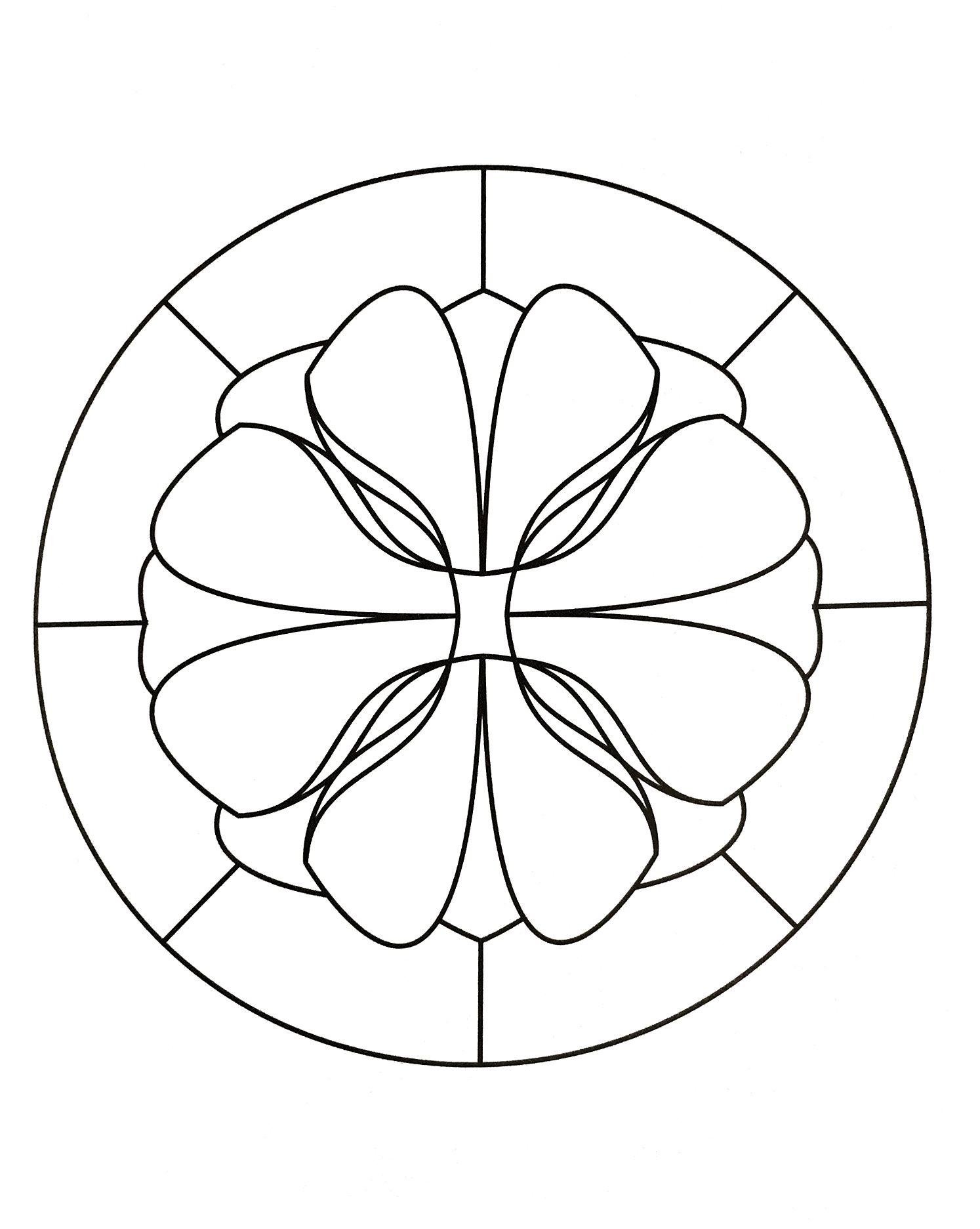 Superbe mandala à télécharger où figure une magnifique fleur au centre de celui-ci.