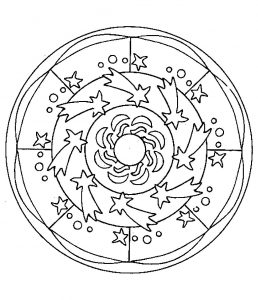 Mandala étoiles filantes