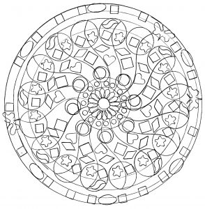 Mandala abstrait et facile