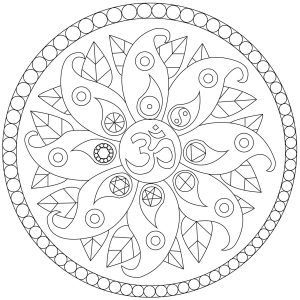 Mandala espace - Mandalas faciles (pour enfants)