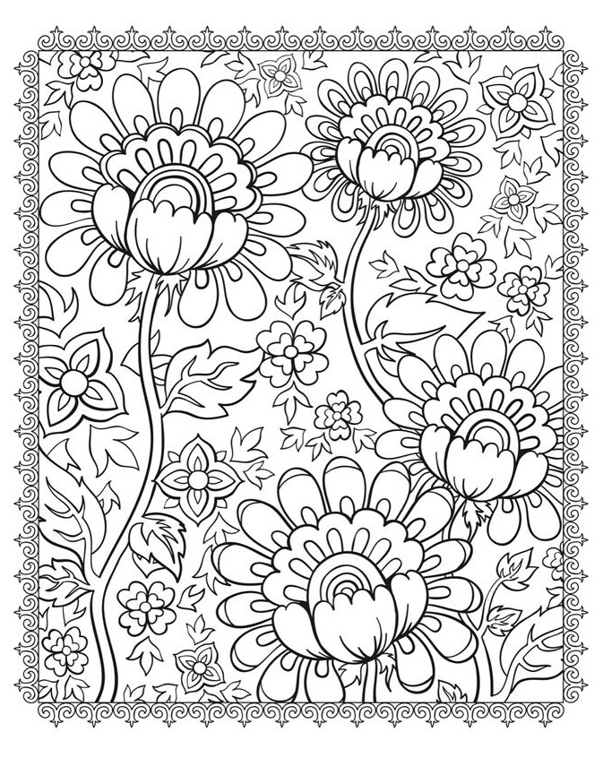 image=fleurs et ve ation coloriage fleurs et ve ation quatre fleurs 1