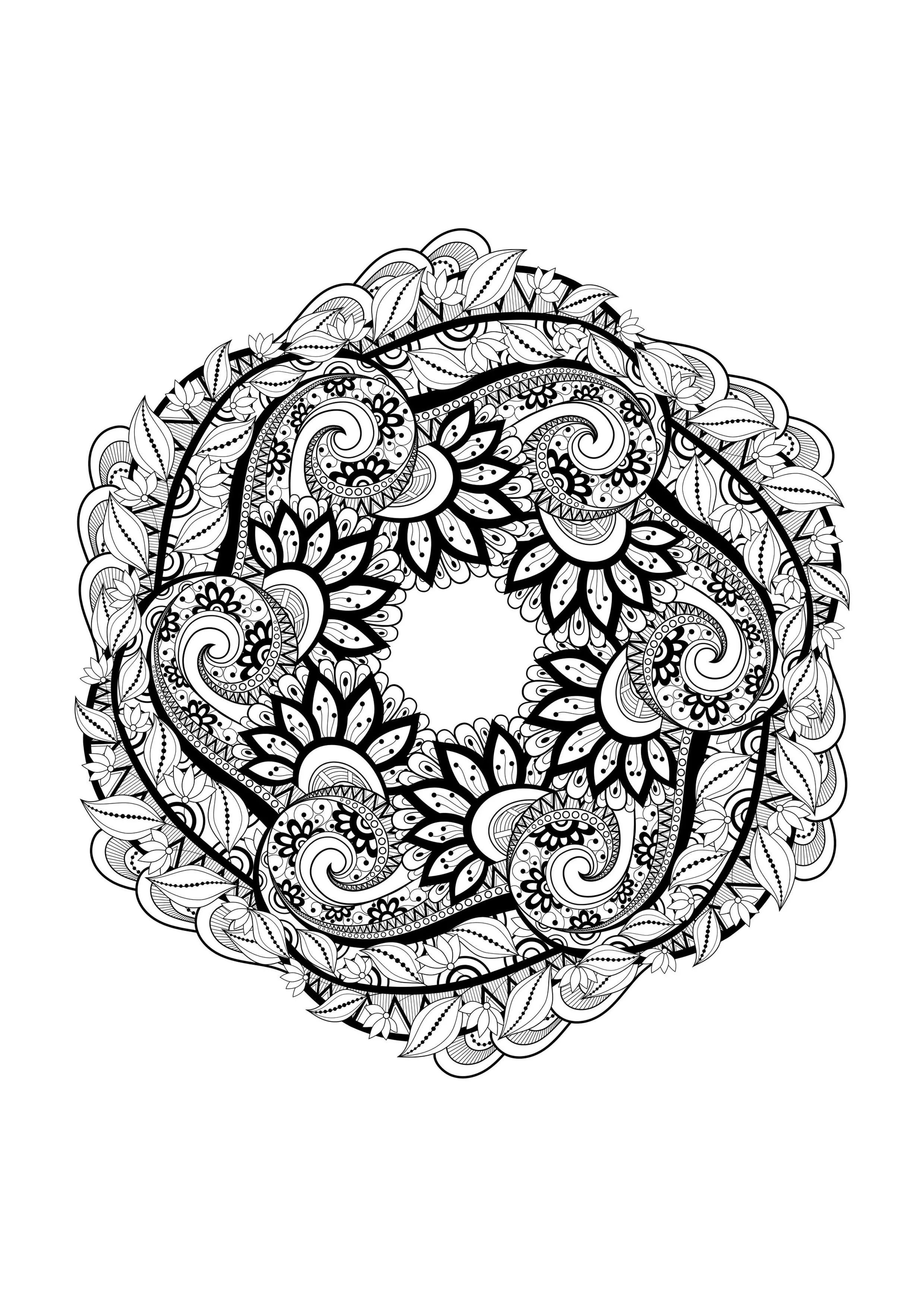 Mandala en mouvement (Mandalas sur le thème des Fleurs et végétation)
