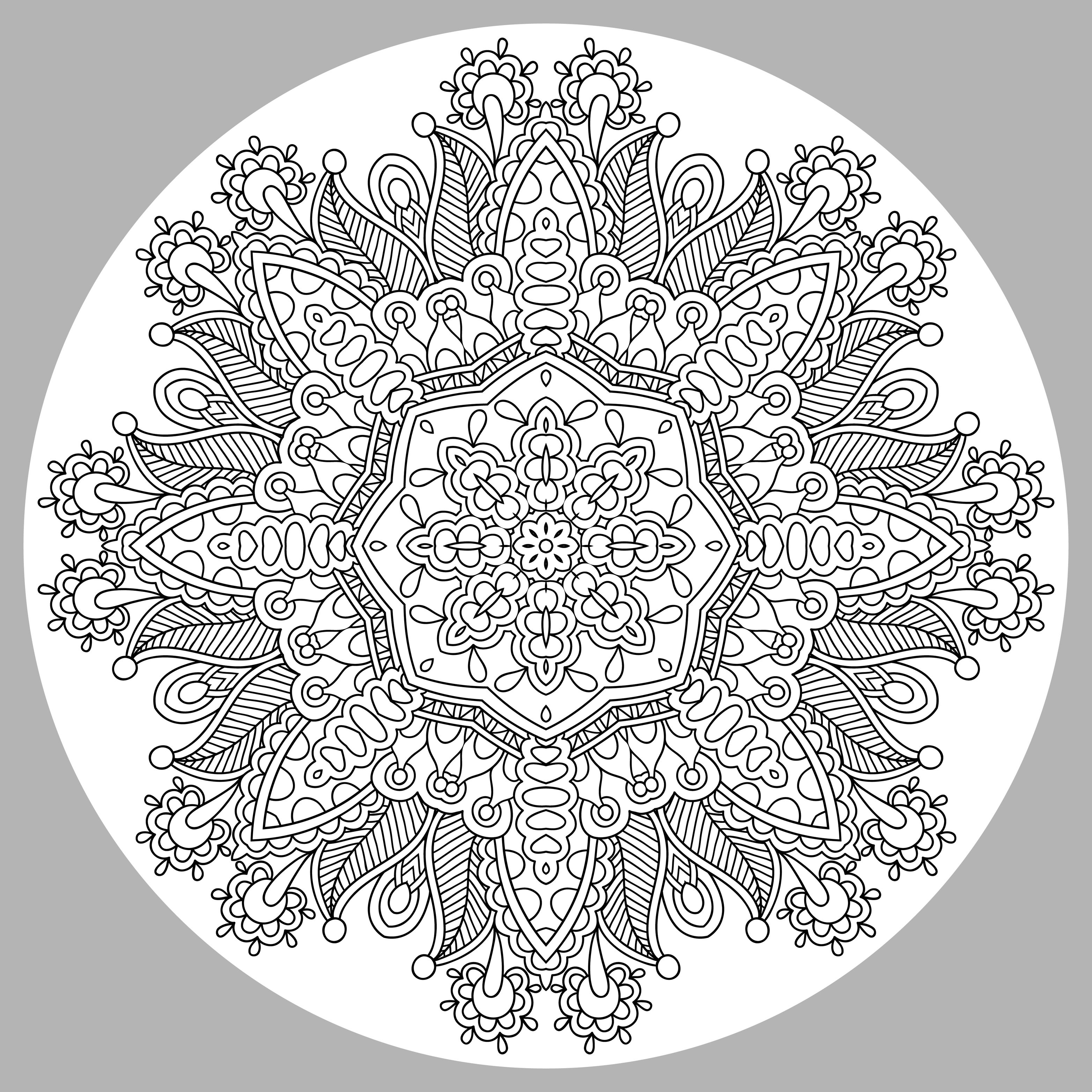 mandala roses coloring pages - photo #31