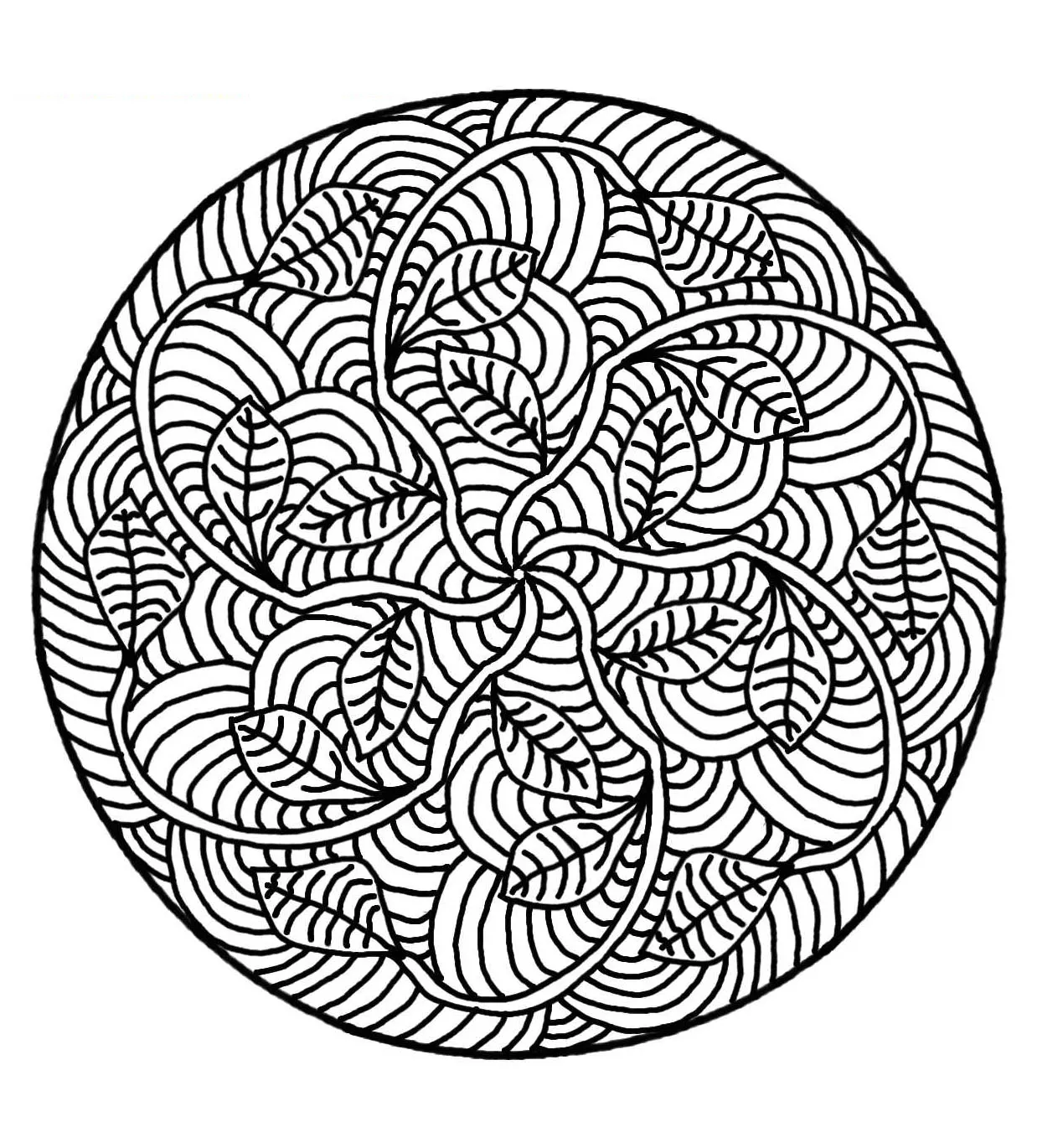 Joli Mandala : harmonie et nature (Mandalas sur le thème des Fleurs et végétation)