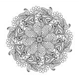 Mandala aux motifs fleuris