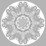 Mandala sur fond gris