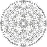 Simple Mandala sur le thème des fleurs