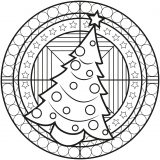 Mandala sapin de Noël