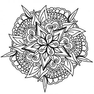 Mandala dessiné à la main