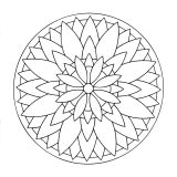 Mandala gratuit représentant une fleur parfaitement symétrique