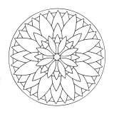 Mandala gratuit représentant une fleur parfaitement symétrique
