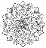 Mandala simple et fleuri