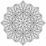 Mandala avec fleurs et feuilles - 9