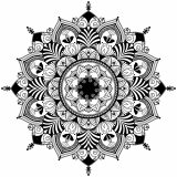 Mandala Zentangle noir & blanc