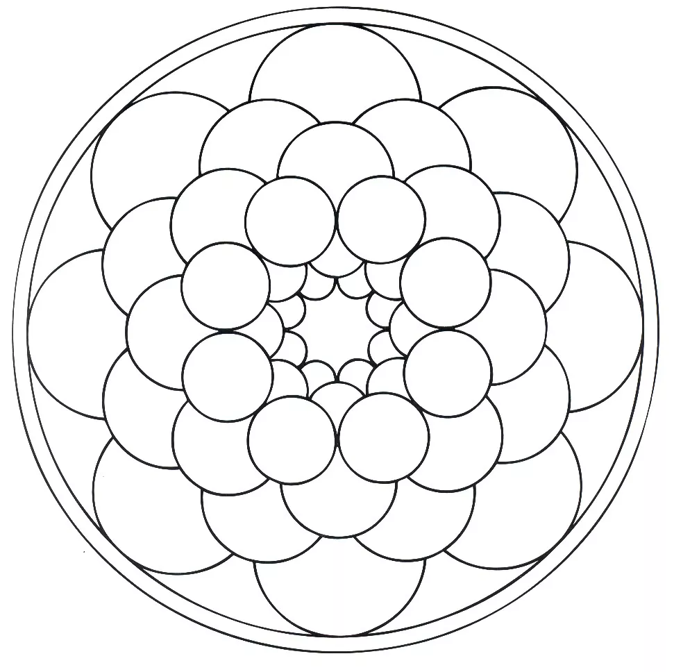 Mandala a colorier motifs geometriques - 6 (Mandalas avec Motifs géométriques)