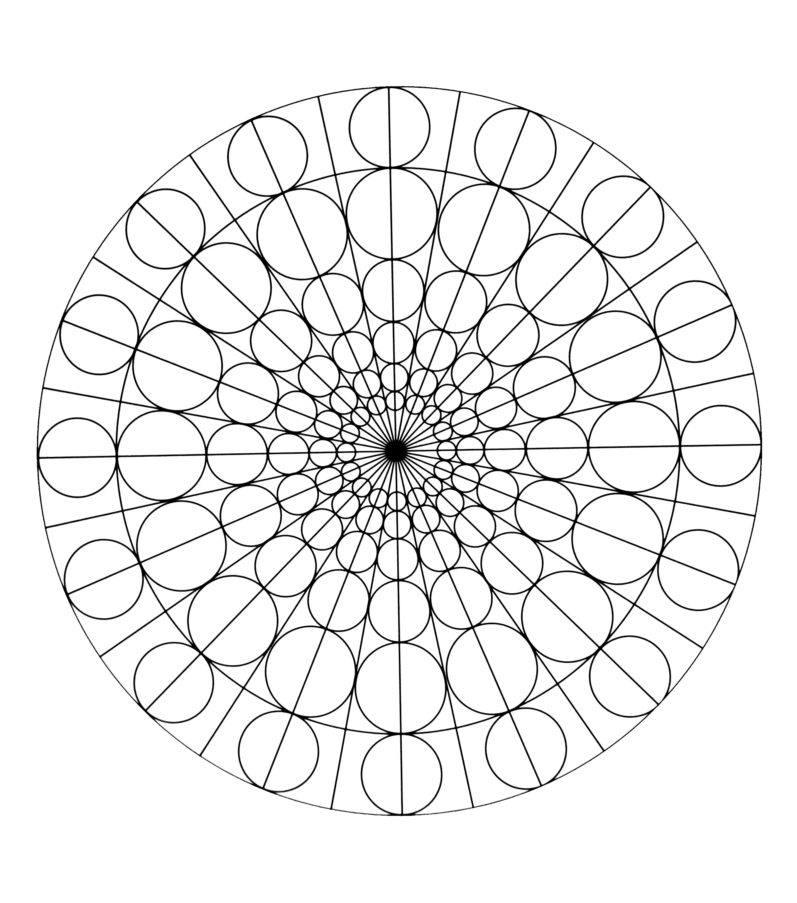 Mandala a colorier motifs geometriques - 8 (Mandalas avec Motifs géométriques)
