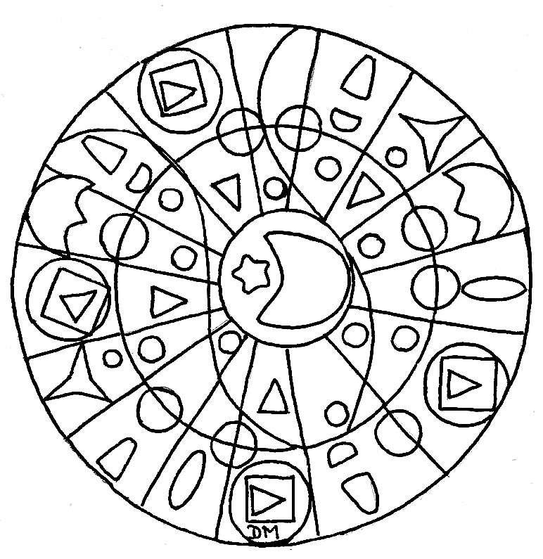 Si vous recherchez de l'harmonie, ce Mandala d'une grande qualité vous conviendra sans doute. A vous de trouver la meilleure méthode et technique pour le colorier.