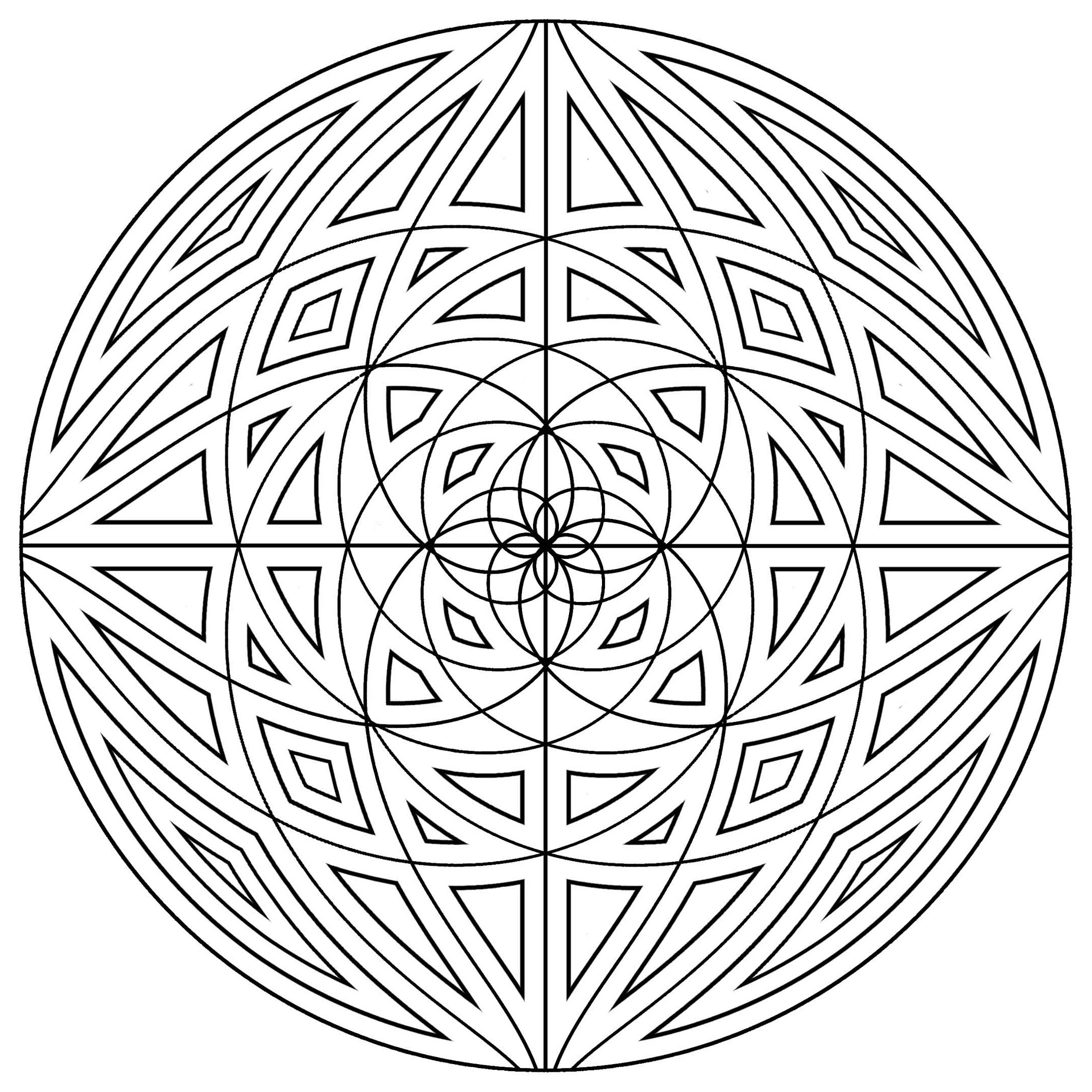 Si vous recherchez de l'harmonie, ce Mandala d'une grande qualité vous conviendra sans doute. A vous de trouver la meilleure méthode et technique pour le colorier.