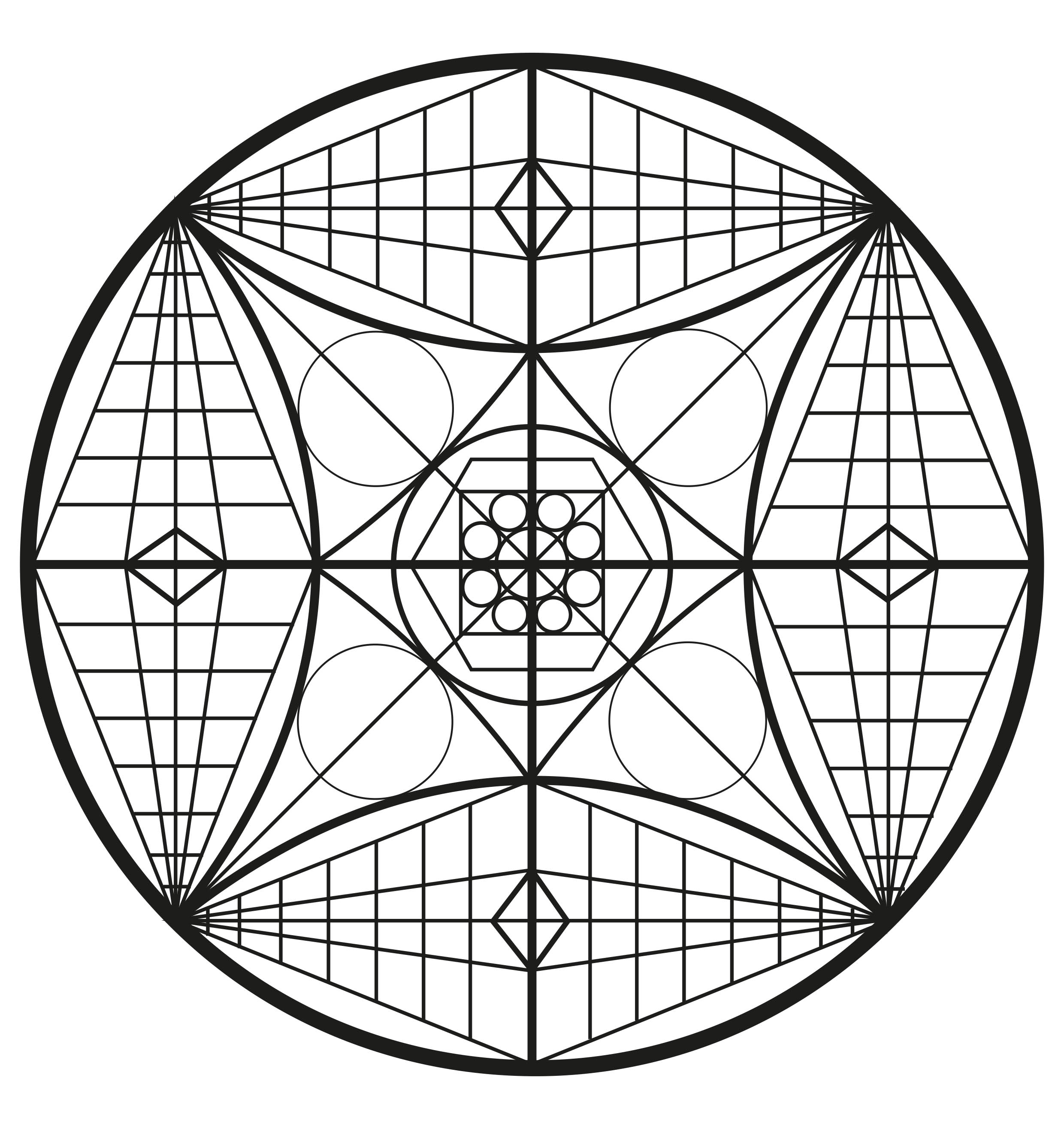 C'est parti pour des minutes de détente avec ce superbe Mandala composé de formes très symétriques, géométriques et harmonieuses.