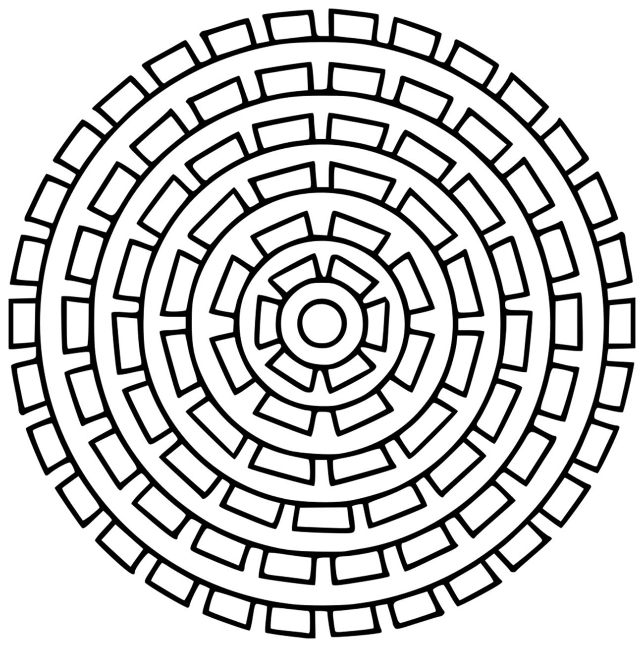 Mandalas avec Motifs géométriques : Mandala simple et géométrique Mandalas avec Motifs géométriques : Mandala simple et géométrique