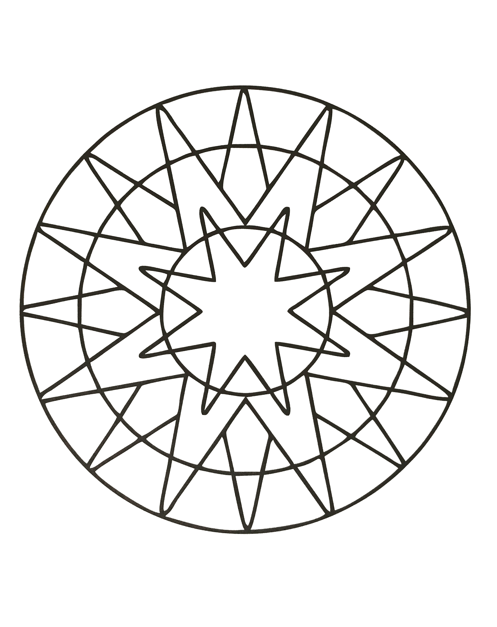 Laissez votre intuition choisir les meilleures couleurs pour donner vie à ce très beau coloriage de Mandala ! Si vous préférez l'abstrait au réel, il sera parfait pour vous.